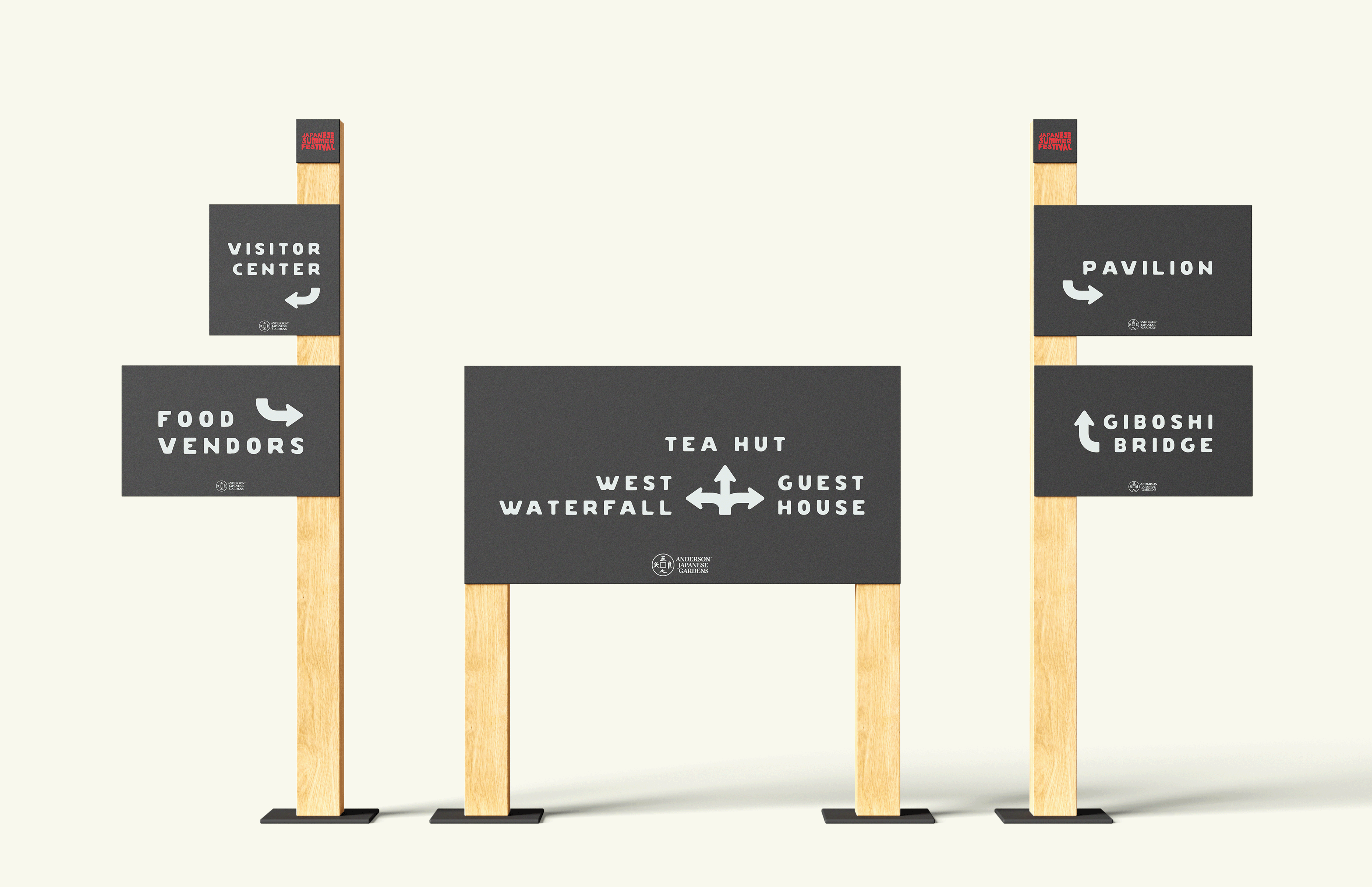 Japanese Summer Festival Wayfinding Signs