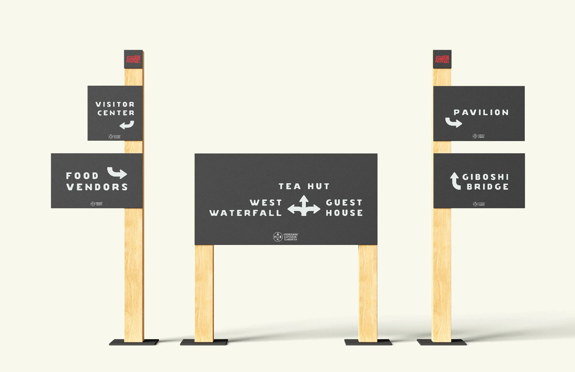 Japanese Summer Festival Wayfinding Signs