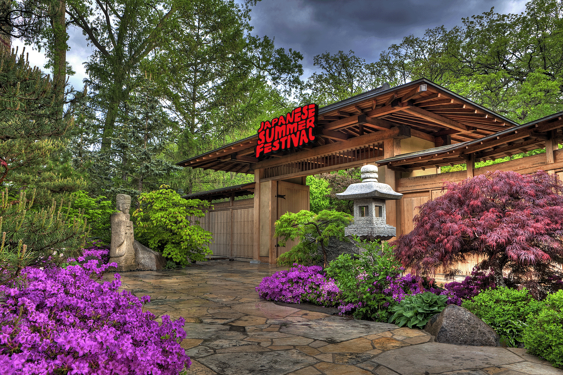 Japanese Summer Festival Sign Mockup