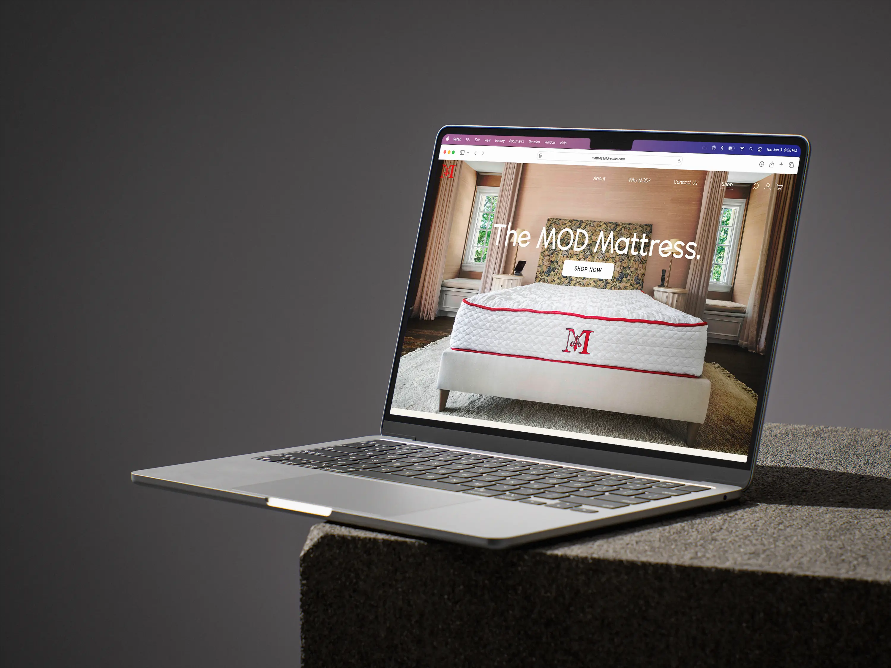 MOD Mattress Shop Page Mockup