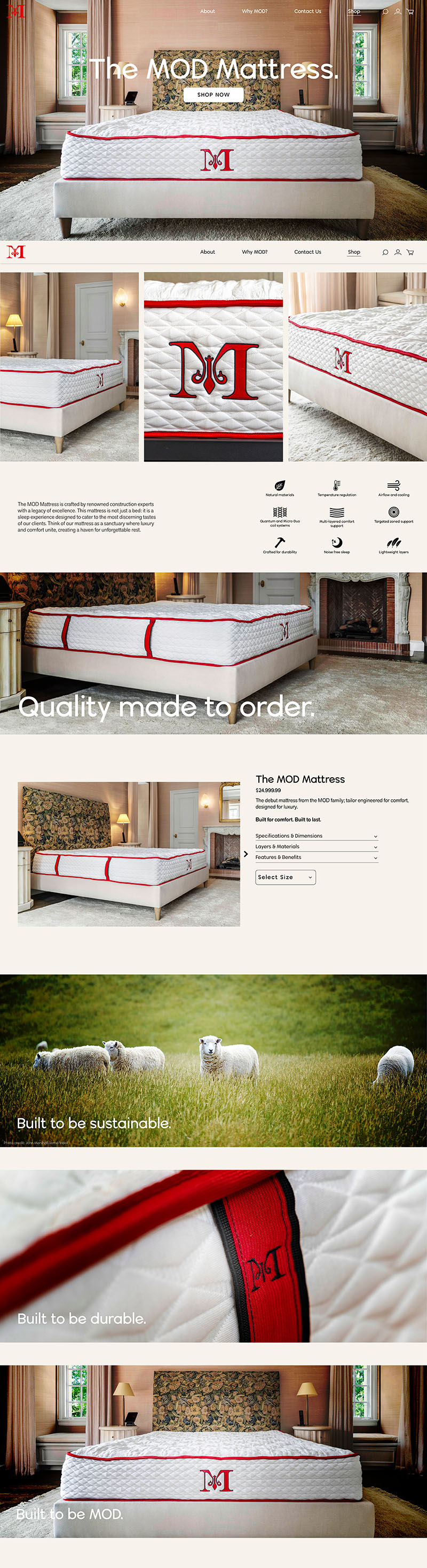MOD Mattress Shop Page