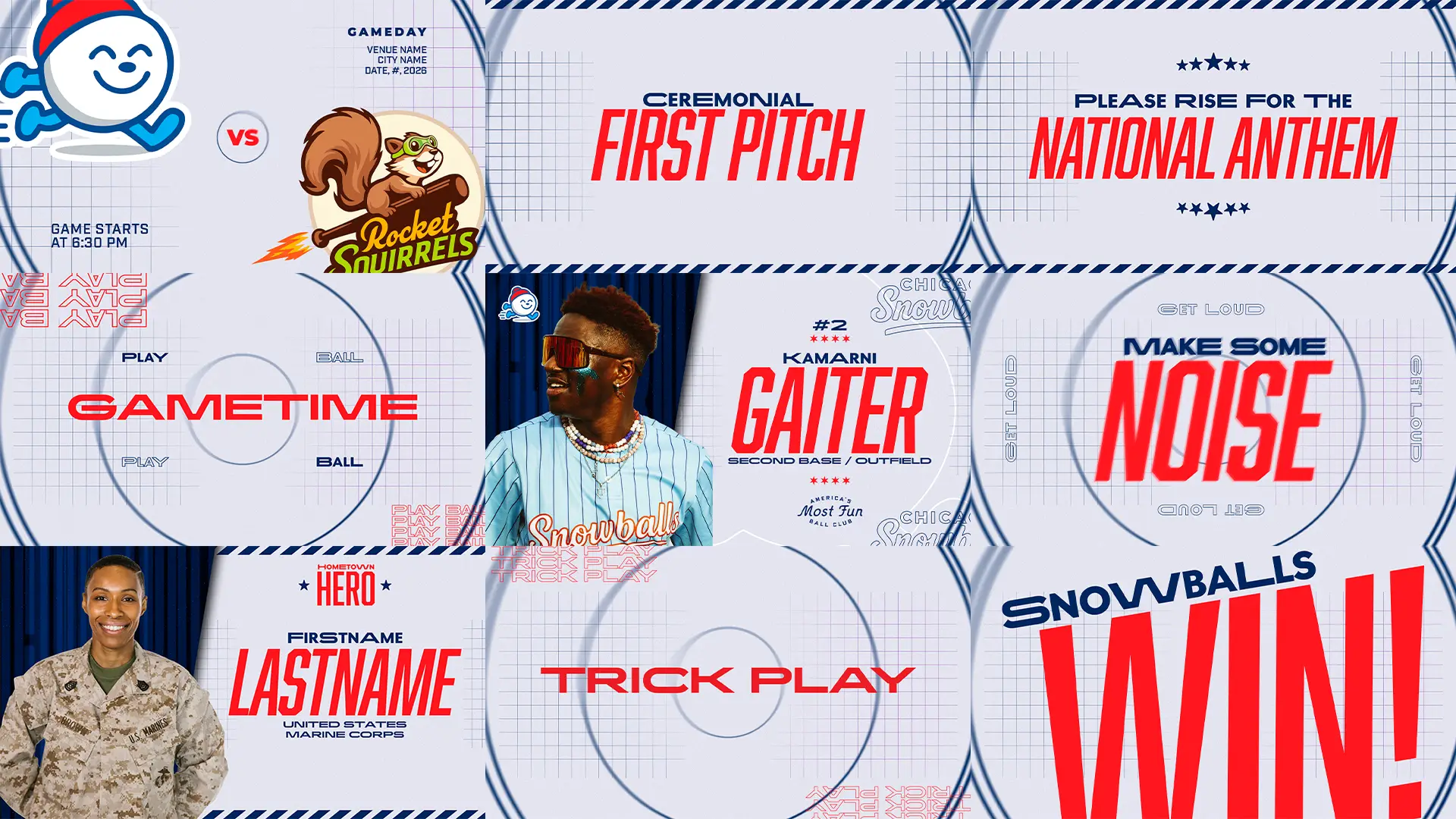 Chicago Snowballs Scoreboard Design Quilt