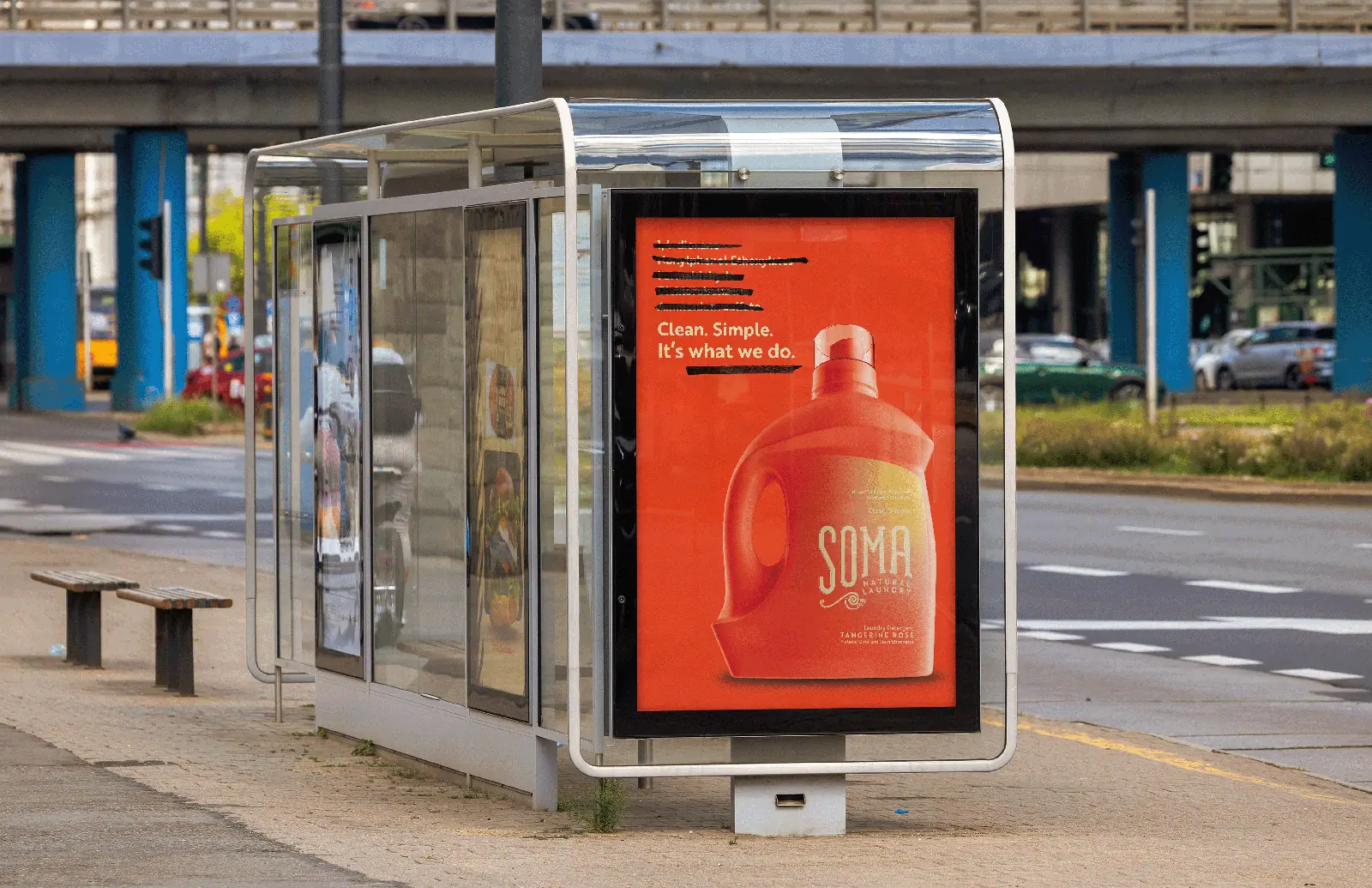 SOMA Bus Stop Advertisement