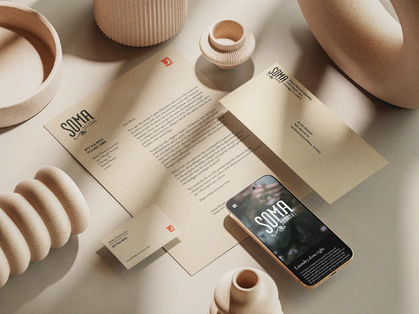SOMA Stationery Mockup