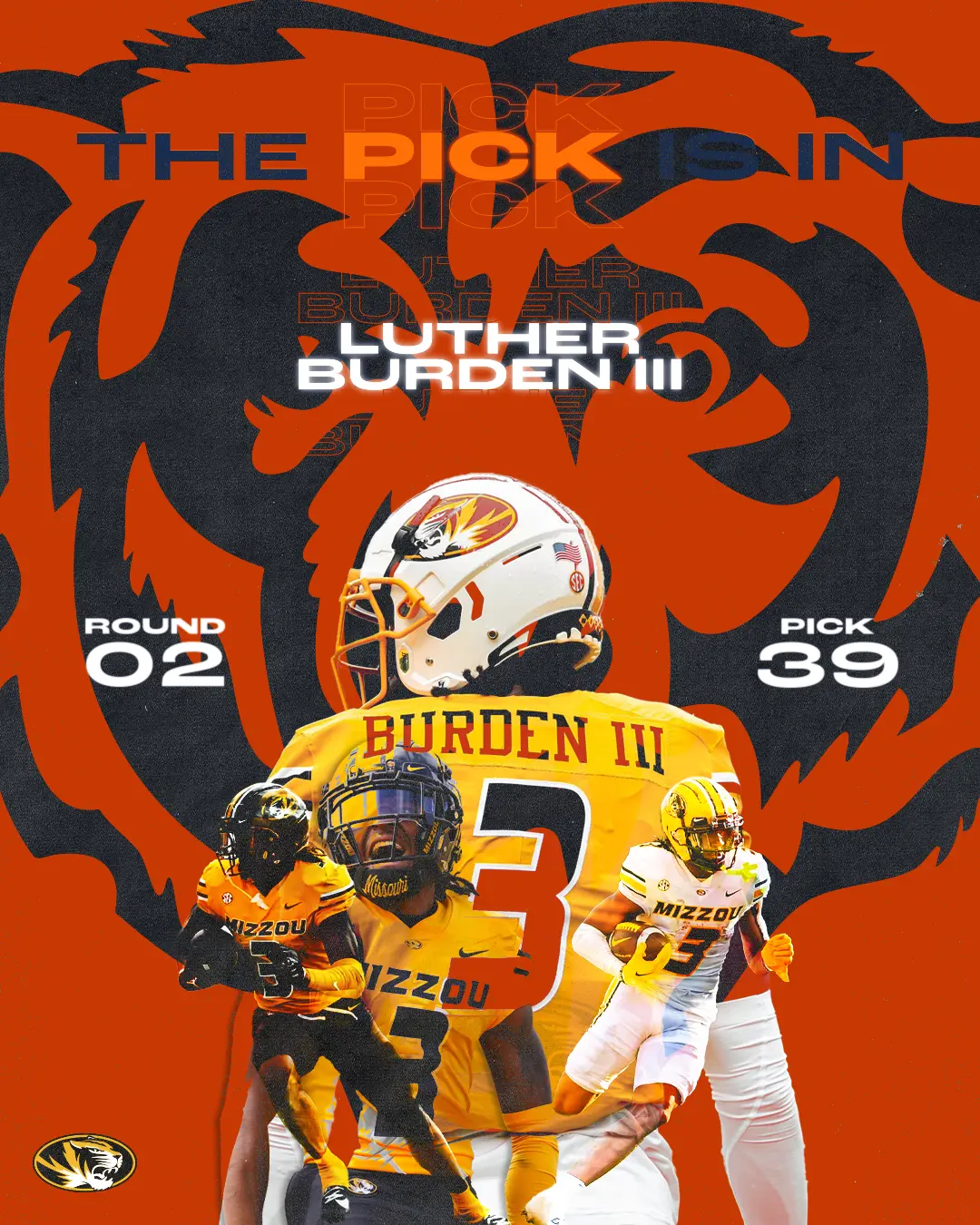 Luther Burden III Draft Pick Commemorative Social Media Post