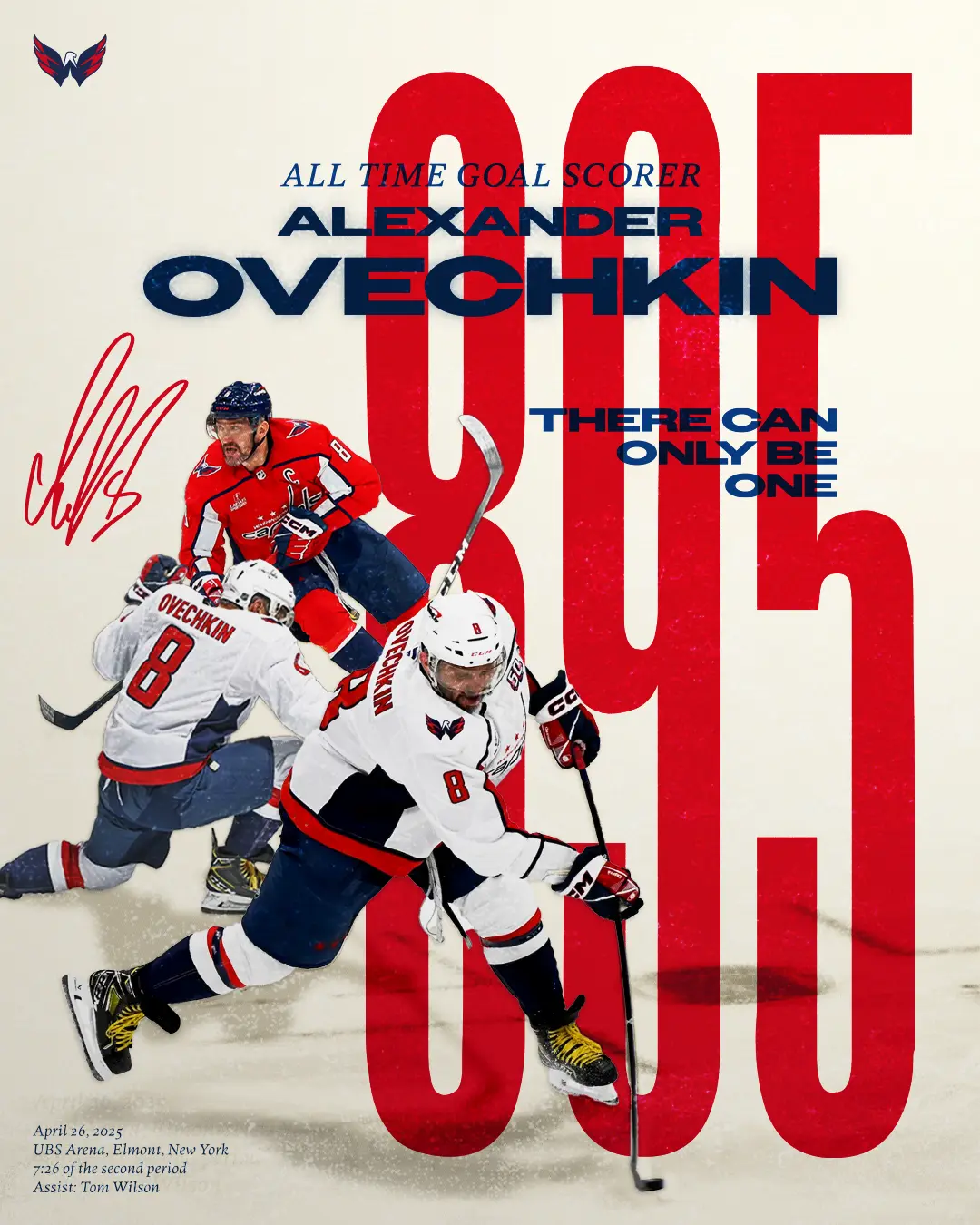 Alexander Ovechkin 800th Goal Commemorative Social Media Post